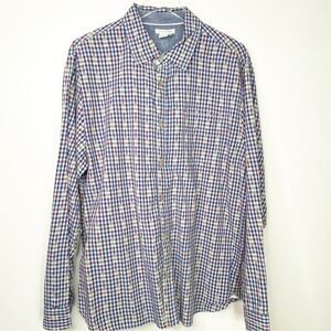 CARBON 2 COBALT Long Sleeve Button Down Shirt Mens Large